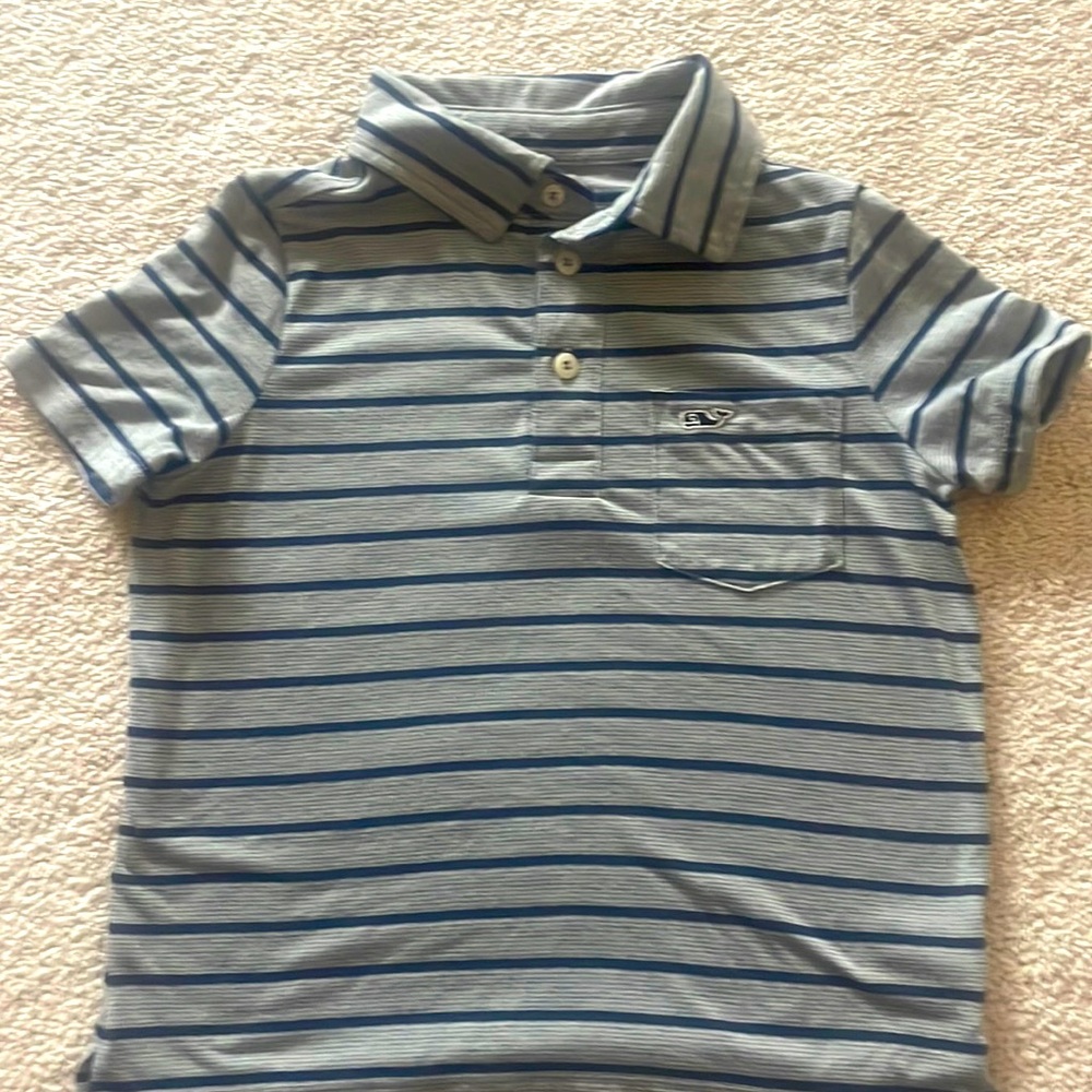 Vineyard Vines striped jersey boys polo